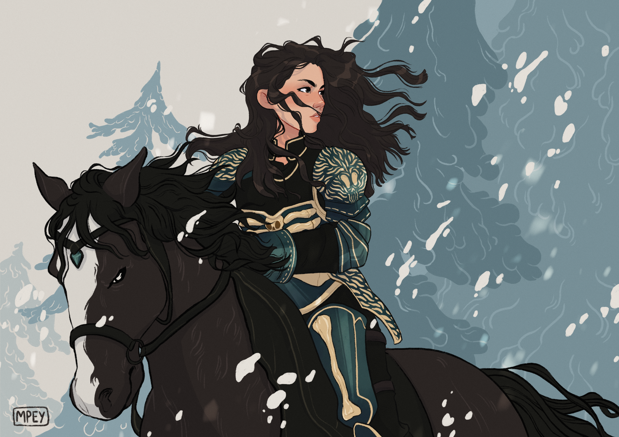 Snow knight illustration